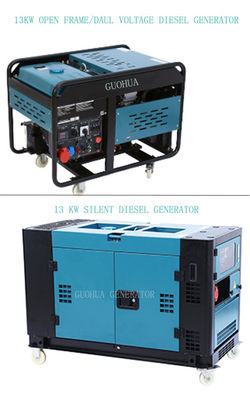 13kw 空気冷却 2シリンダーのディーゼルポータブル発電機 4ストローク