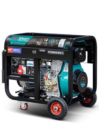 土地 5/6/8/10kw 家用 静かなディーゼル発電機セット AC 3相出力