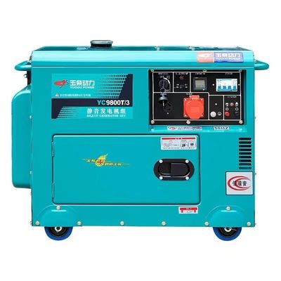 土地 5/6/8/10kw 家用 静かなディーゼル発電機セット AC 3相出力