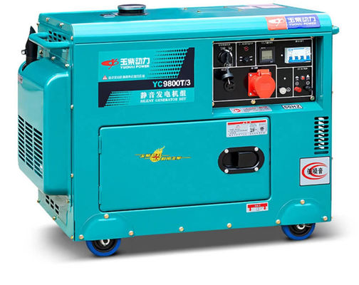 土地 5/6/8/10kw 家用 静かなディーゼル発電機セット AC 3相出力